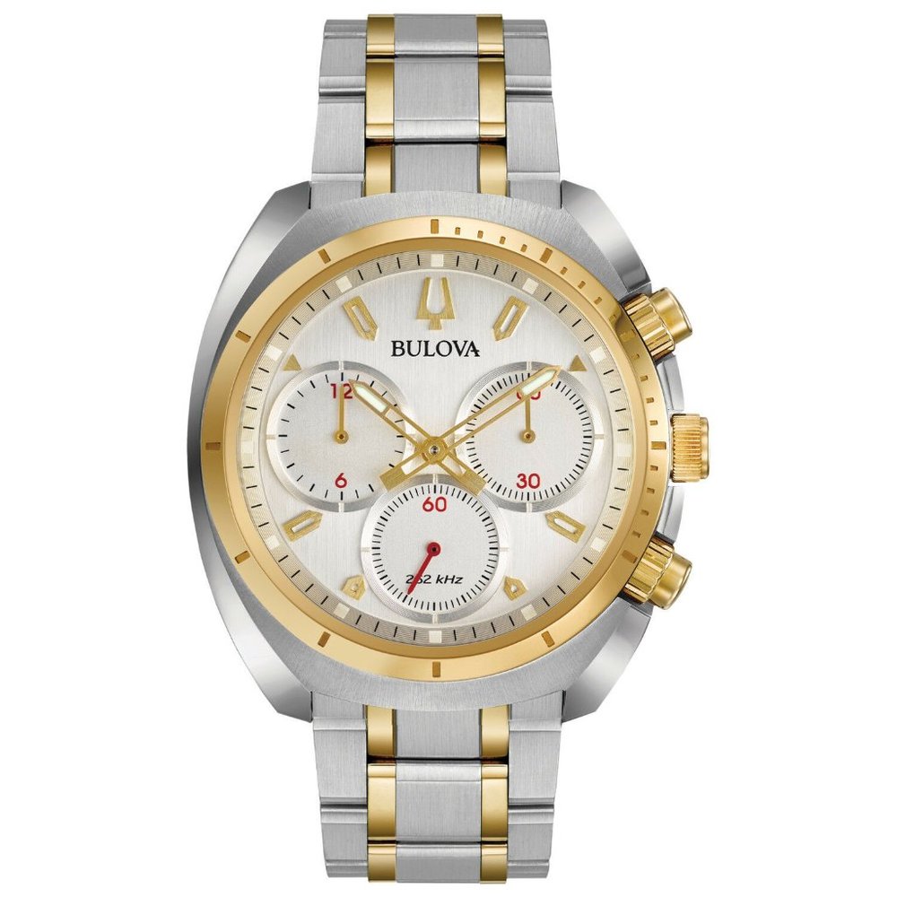 Bulova Curb Men's 43mm Diamond Accent Watch!